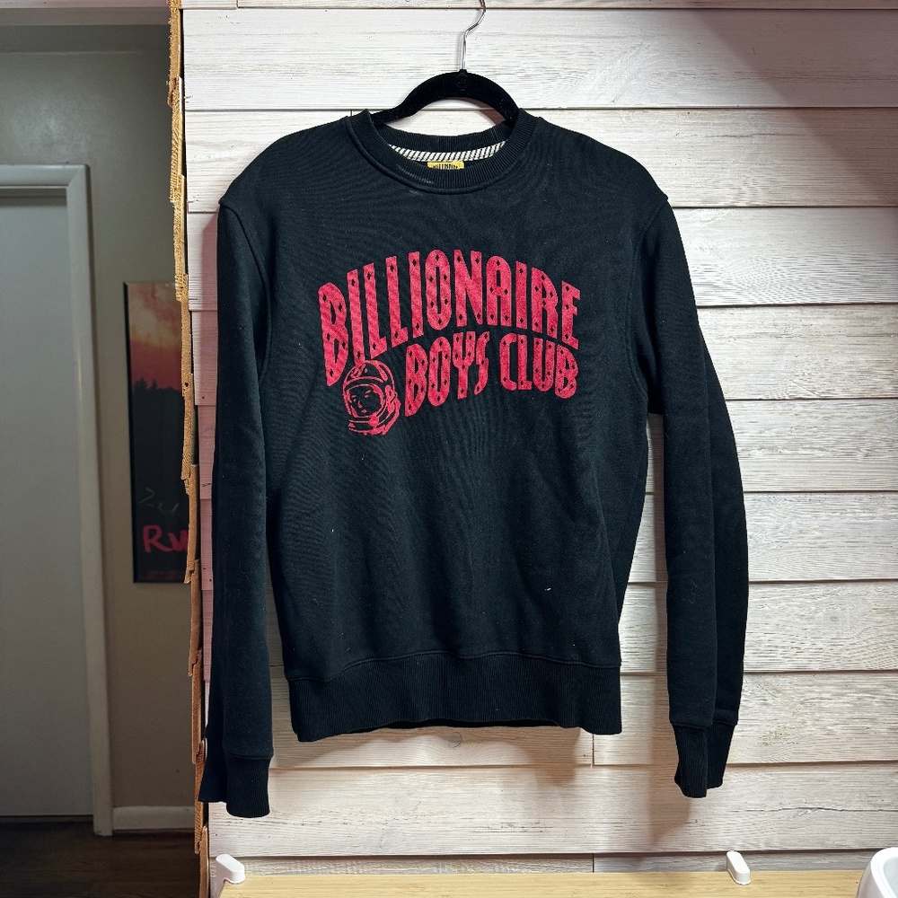 Billionaire Boys Club Black Red Sweatshirt Size Small Classic Arch Logo